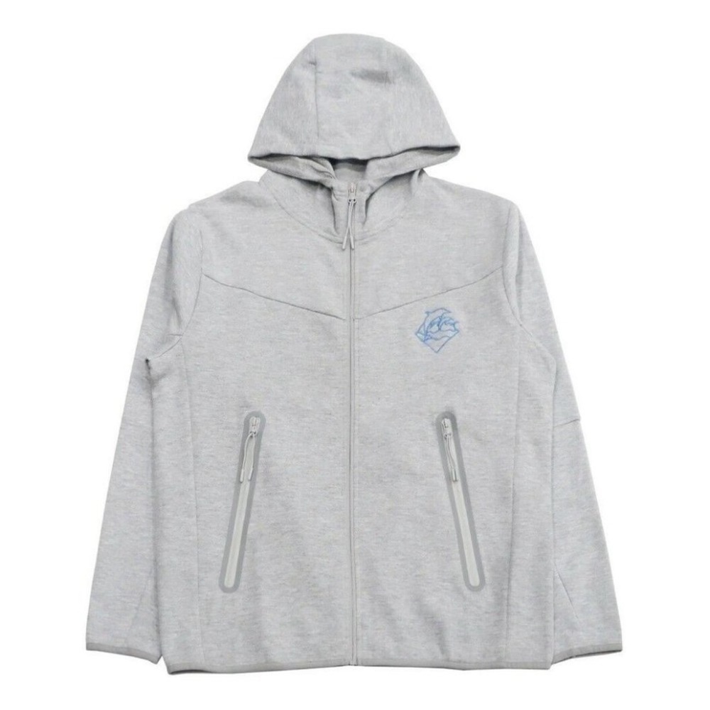 Pink Dolphin Men's Wave Zip Up Activewear Hoodie Jacket